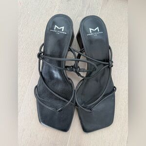 Marc Fisher Elegant Black Strappy Sandals